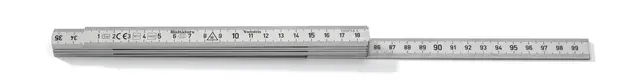 Meterstokk 1m aluminium mm/mm Hultafors 