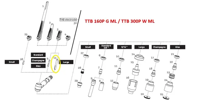 Spennhylse 3,2mm (Ø5,3 X 40,2) Stor MiniTig 