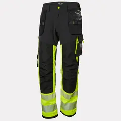 Bukse h&#229;ndverk ICU Hi Vis kl 1 Gul/Koksgr&#229; (C56)