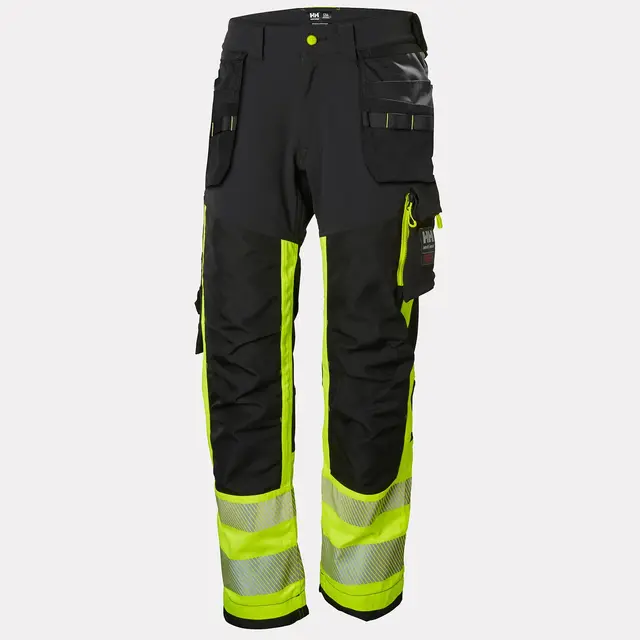 Bukse håndverk ICU Hi Vis kl 1 Gul/Koksgrå (C56) 