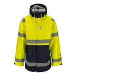 Regnjakke Aksla med lommer Gul/Marine (XL)