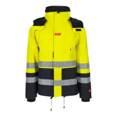 Jakke Aksla Lettforet Flammehemmende Sort/gul (2XL)