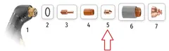 Nozzle D.1,10mm 50-70A 10pk Saber 70
