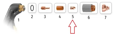 Nozzle D.1,10mm 50-70A 10pk Saber 70