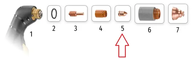 Nozzle D.1,10mm 50-70A 10pk Saber 70 