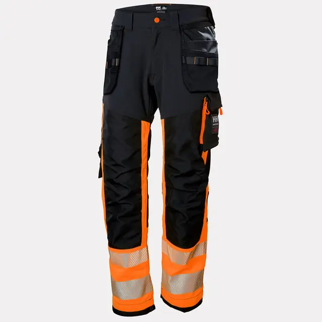 Bukse håndverk ICU Hi Vis kl 1 Orange/Koksgrå (C50) 