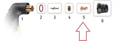 Nozzle &#216;0,9mm 20-30A 10pk Saber 40