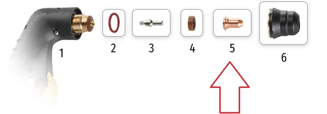 Nozzle Ø0,9mm 20-30A 10pk Saber 40 