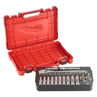 Skrallesett 1/2" mm 28 deler Milwaukee