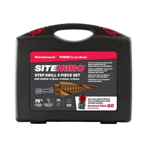 Slagstegbor sett 3 deler (SITEH3RO™) Stegbor for muttertrekker