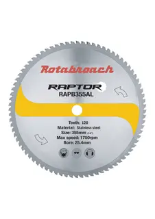 Sirkesagblad &#216;355mm - 120 tenner for rustfritt
