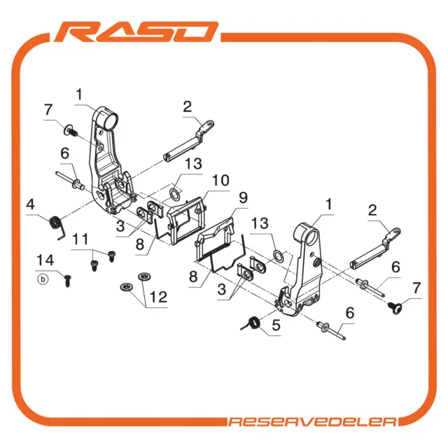 Rygginnfesting braketter MSG90.6 Kit, passer Kingman MSG90.6 / MSG90.5 