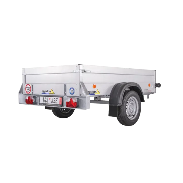 Tilhenger Agados NP 7 B 750 kg, 2065 x 1240 x 400 13" 