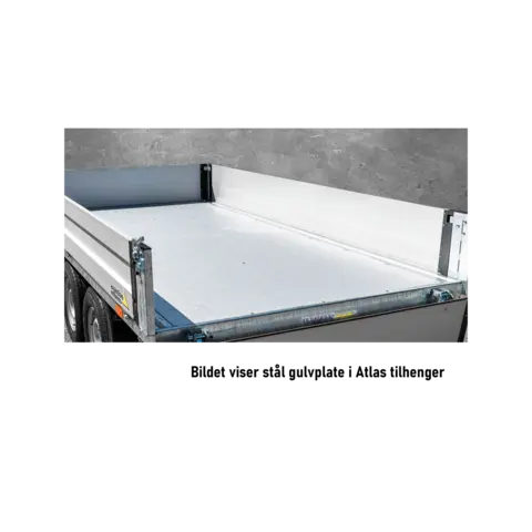 Stål gulvplate for Delta tipphenger Tillegg (monteres på fabrikk)