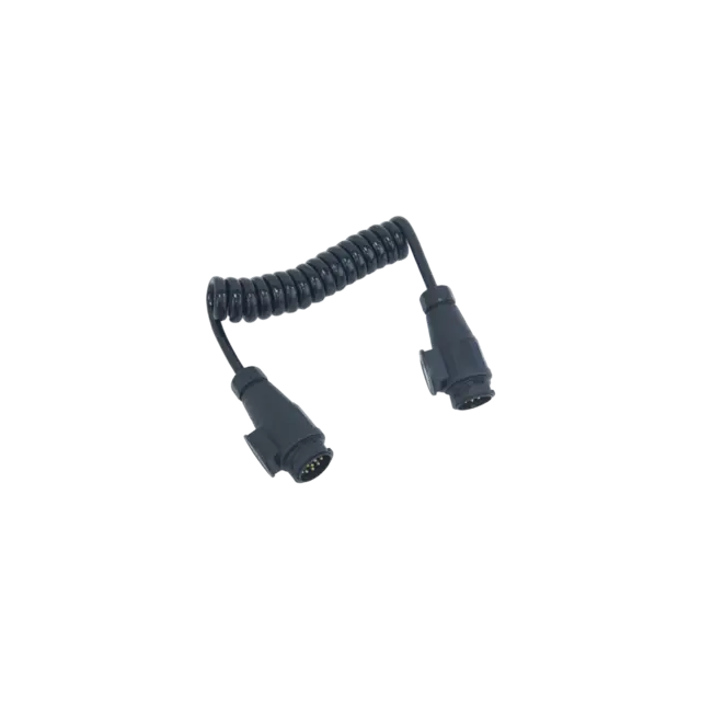 Spiralkabel 1,5m 13/13-polet m/8-leder kabel 