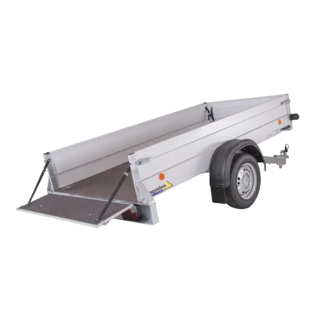 Tilhenger Agados NP 26 B1, m/tipp 1300 kg, 2650 x 1240 x 400 13" 