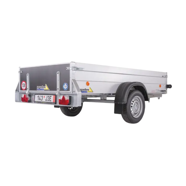 Tilhenger Agados NP 26 B1, m/tipp 1300 kg, 2650 x 1240 x 400 13" 