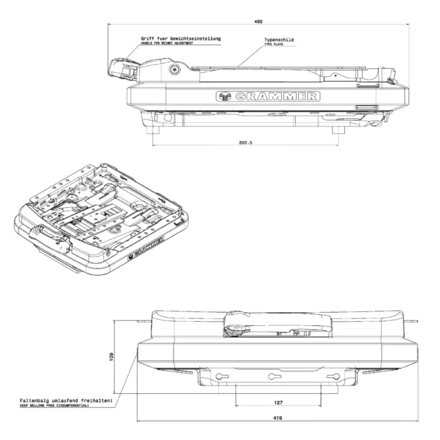 Fjæringsunderdel MSG65 Nautic u/HF 