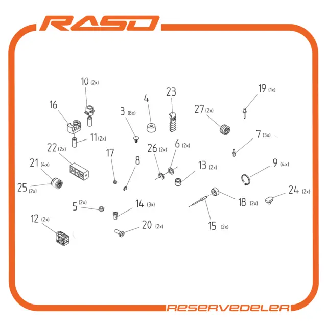 Servicekit, ruller i nylon for MSG90.3 