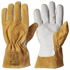 Hanske oksenarvskinn 4230K Brun/hvit (9)