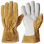 Hanske oksenarvskinn 4230K Brun/hvit (10,5)