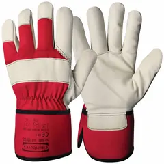 Hanske svinenarvskinn vinterf&#244;ret 9540 Beige/r&#248;d (11)