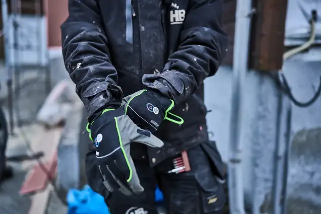 Hanske vinter EX 4297W Sort/grønn (10) 