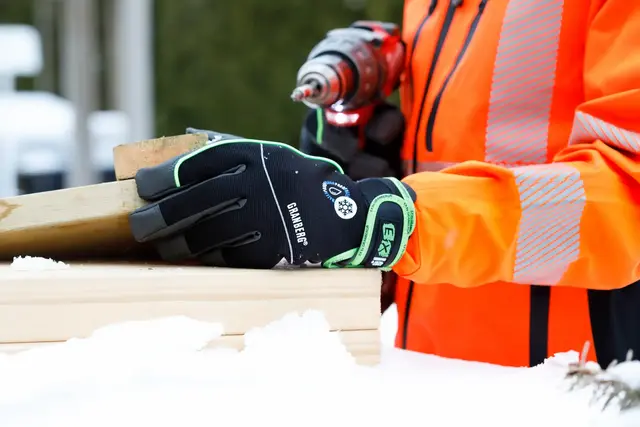 Hanske vinter EX 4297W Sort/grønn (10) 