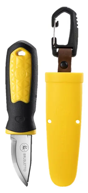 Kniv Kongla Brusletto Sort/gul 