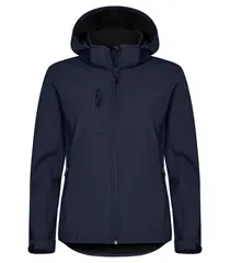 Jakke Classic Softshell Hoody Lady Clique Marine (XS)
