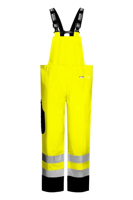 Regnoverall Hi-Vis flammehemmende Gul/Sort (L) 
