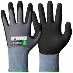 Hanske montering 0933 Nitril Sort/Grå (10) berøringskompatible